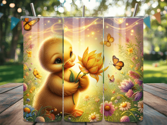 Download Golden Glow Duckling Flower Tumbler Wrap - Golden glow Collection