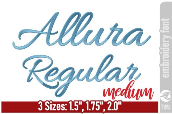 Download Allura Script Embroidery Font - Medium - Premium Resources