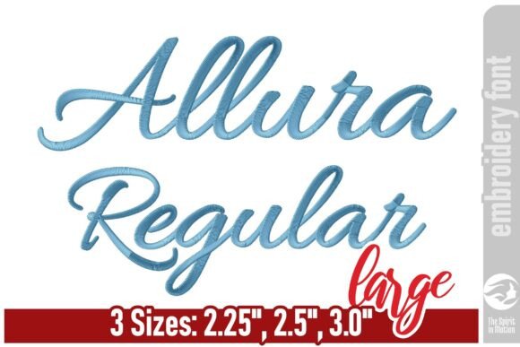 Download Allura Script Embroidery Font - Large - Premium Resources