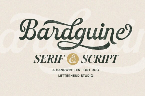 Download Bardguine Serif &amp; Script Duo Font - Premium Bundle